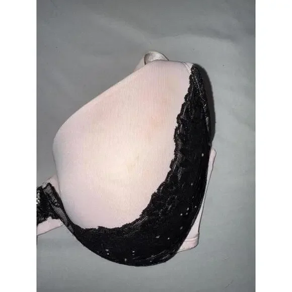 Smart & Sexy Pink and Black Lace Push-Up Bra 40D - Picture 8 of 9